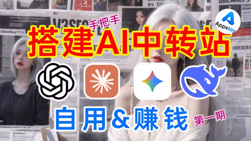 【教程】如何搭建AI中转站？自用or赚钱！第一期-Appstoy-发现好软件，让AI更好用